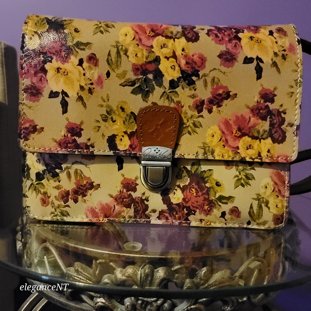 Patricia Nash Floral Antique Rose Crossbody Organizer NWT & Dustbag